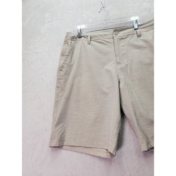 Hang Ten Board Shorts‎ Mens Size 40 Tan Polyester Slash Pockets Logo Medium Wash - Picture 6 of 10